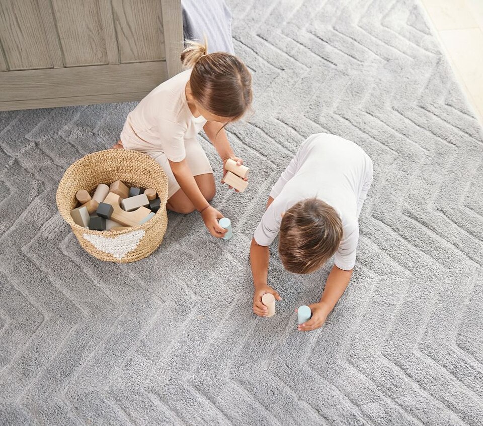 Stain Resistant Plush Chevron Rug Pottery Barn Kids Australia